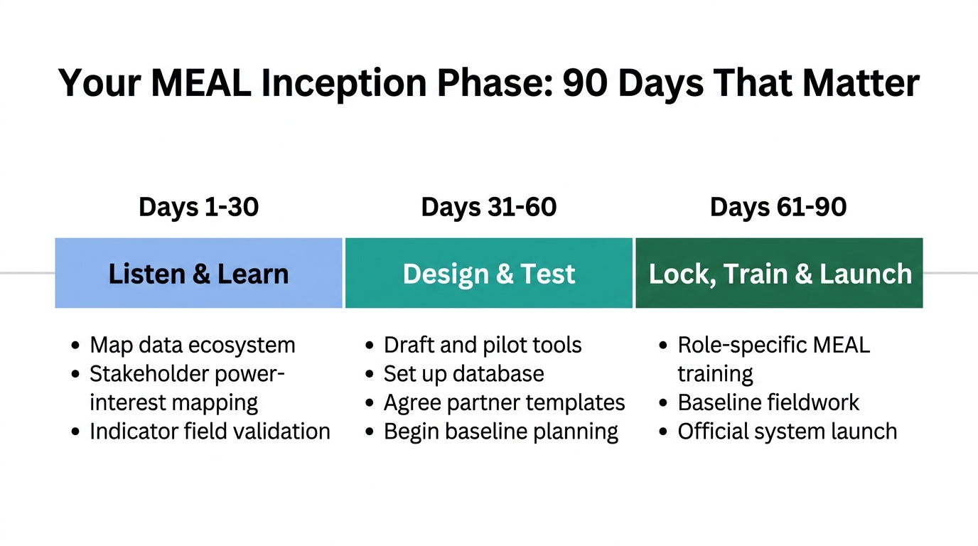 The MEAL Inception Phase: 90-Day Milestone Map